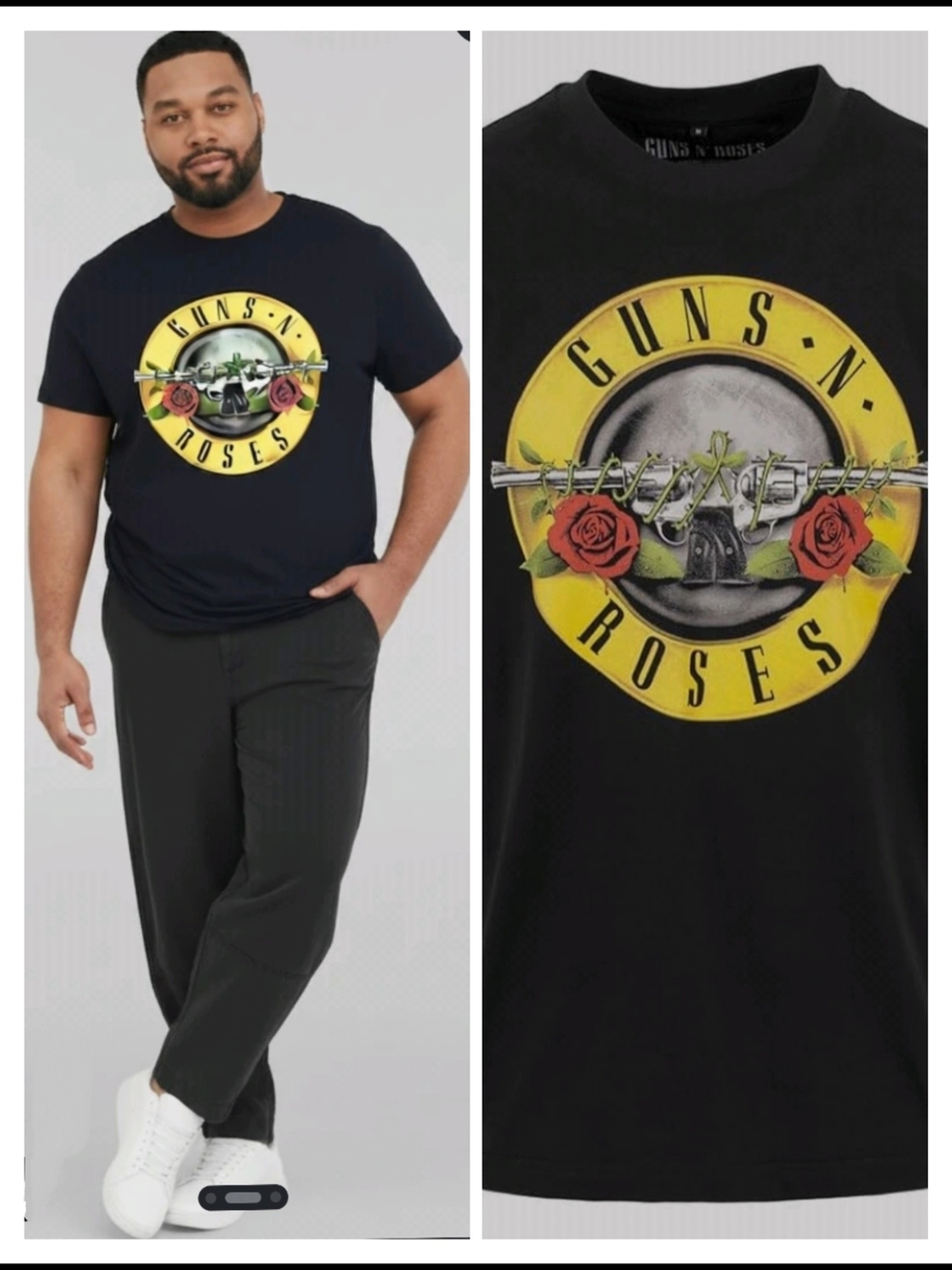 Vintage Guns N' Roses Black Graphic Logo Short Sleeve Tee